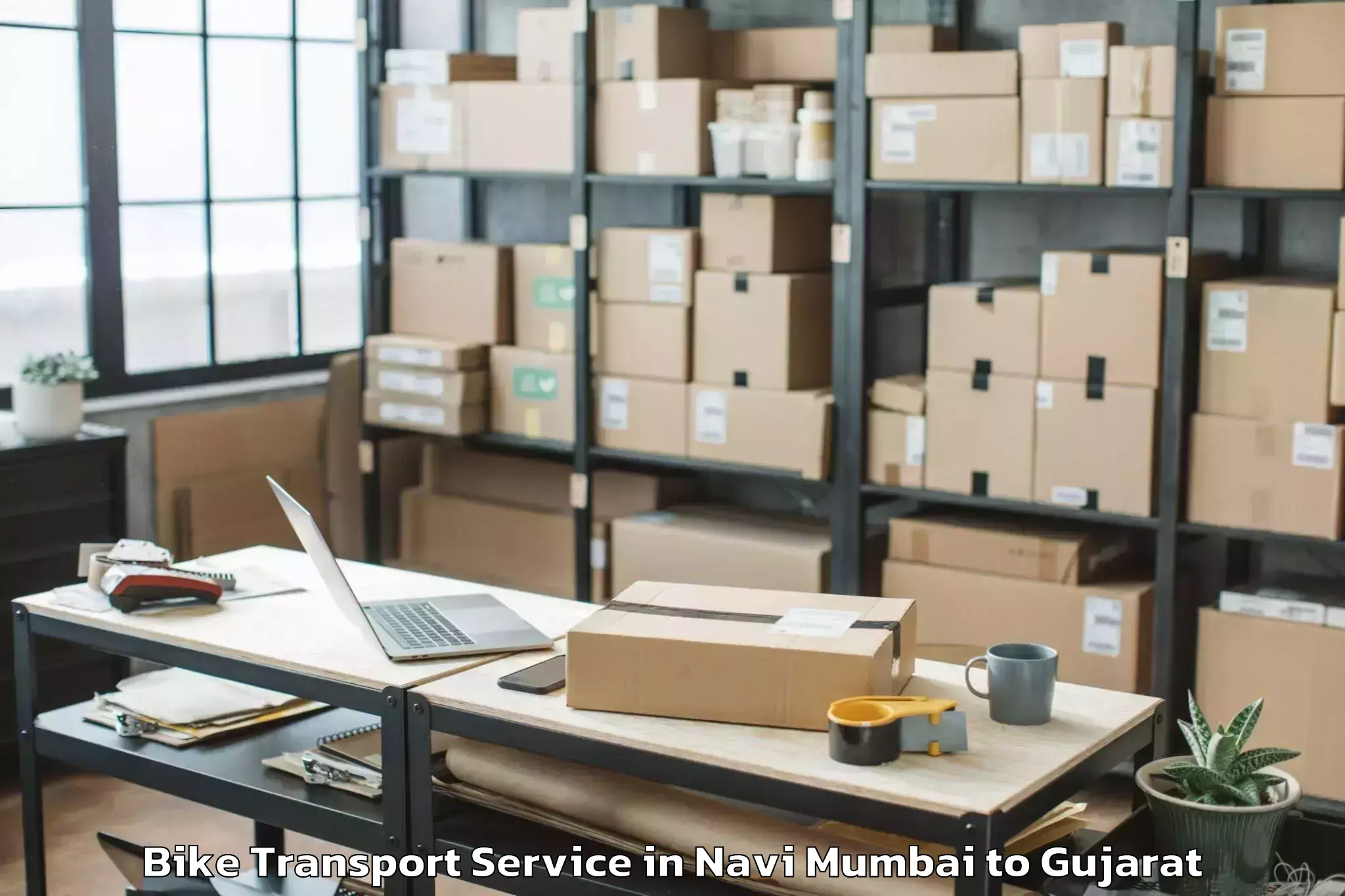 Comprehensive Navi Mumbai to Khambhaliya Bike Transport